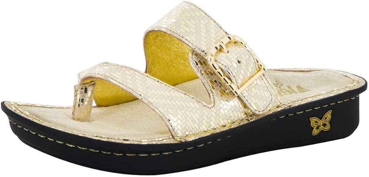 alegria gold sandals