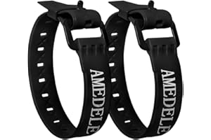 AMEDELE 2 Pack Lashing Straps with Buckles,Adjustable Utility Tension Straps,Simple Tie-Downs Straps for Securing Bike Moto Luggage,Garden Hoses,Skis,Wires and Cables,Black,22"