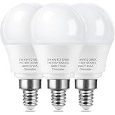 Prosperbiz 6W E12 Ceiling Fan Light Bulbs Dimmable, 60W Equivalent | 600LM 3000K Warm White A15 LED Bulbs, Energy Saving Candelabra Bulbs for Chandelier and Wall Sconcea, 3 Packs