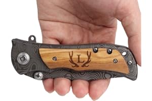 Fanfoobi Laser Engraved Pocket Knife with monogrammed from A-Z