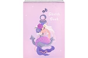 MEMX Sketch Book for Kids, 8”X11.5” 100 Pages(110gsm), Spiral Bound Artist Sketch Pad, Durable Acid Free Sketchbook for Painting, Sketching or Doodling, Best Gifts for Drawing Boys and Girls, White