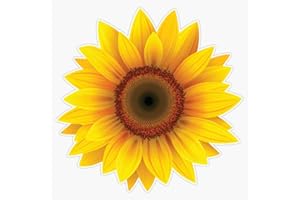 Cool Sunflower Vinyl Waterproof Sticker Decal Car Laptop Wall Window Bumper Sticker 5"