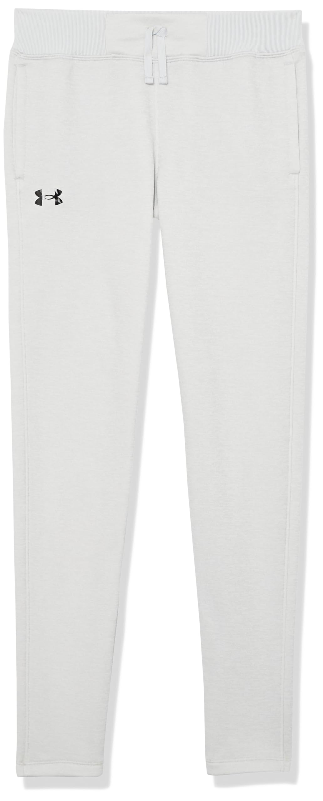 Under Armour Girls Armour Fleece Pants, (015) Halo Gray Medium Heather / / Black, Small Image