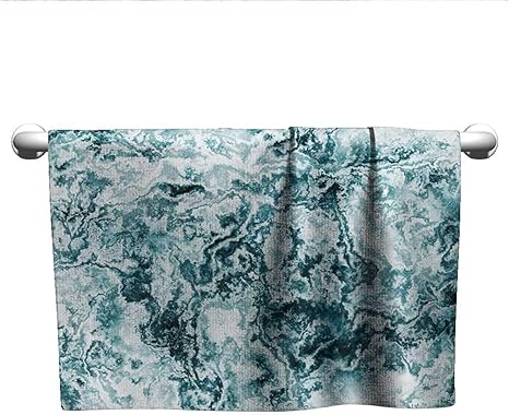 Bensonsve Toalla De Mano De Marmol Textura Abstracta De Roca Moderna Estilo Retro Diseno Antiguo Color Verde Jade Verde Azulado Blanco Toalla De Bano Para Bebe Amazon Com Mx Hogar Y Cocina