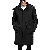 Wyeysyt Mens Long Winter Coats Parka Warm Hooded Quilted Puffer Jacket Thicken Water-Resistant Heavy Outerwear