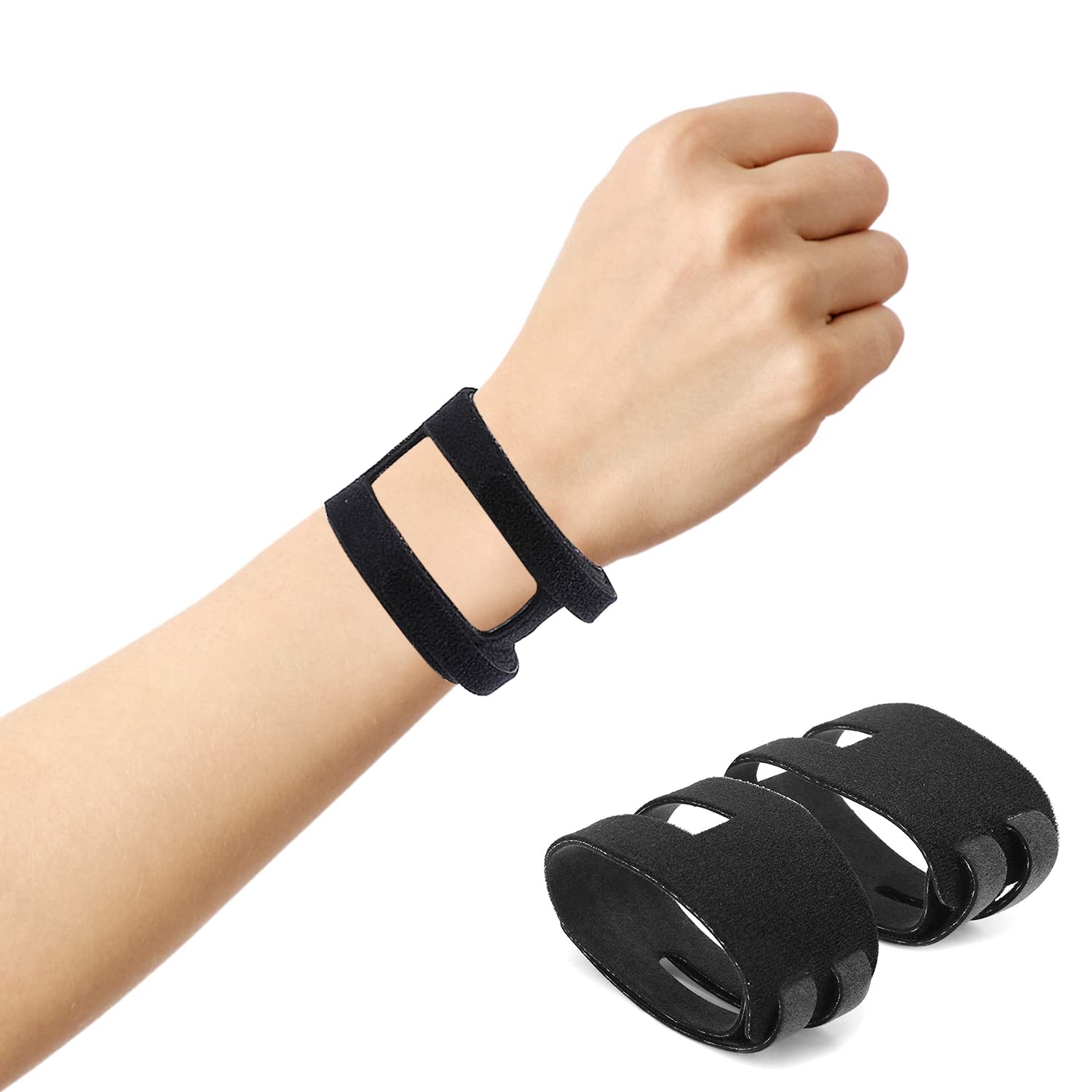 Mezeic Wrist Brace for TFCC Tear, Ultra Thin Adjustable Wrist Support Wrist Bandage for Wrist Pain, TFCC Injuries, Weight Bearing Strain, Exercise (1 Pair, One Size)