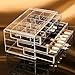 Choice Fun Square Acrylic 3 Drawers Makeup Organizer Cosmetic Jewelry Display Storage Box