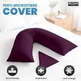 Rohi Orthopaedic V Pillowcase Only Plum 70x30cm Microfibre Anti Allergy view 3