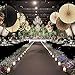 zilue Party Hanging Paper Fans Decoration Set for Wedding Birthday Party Mother's Day Round Events Accessories Set of 8