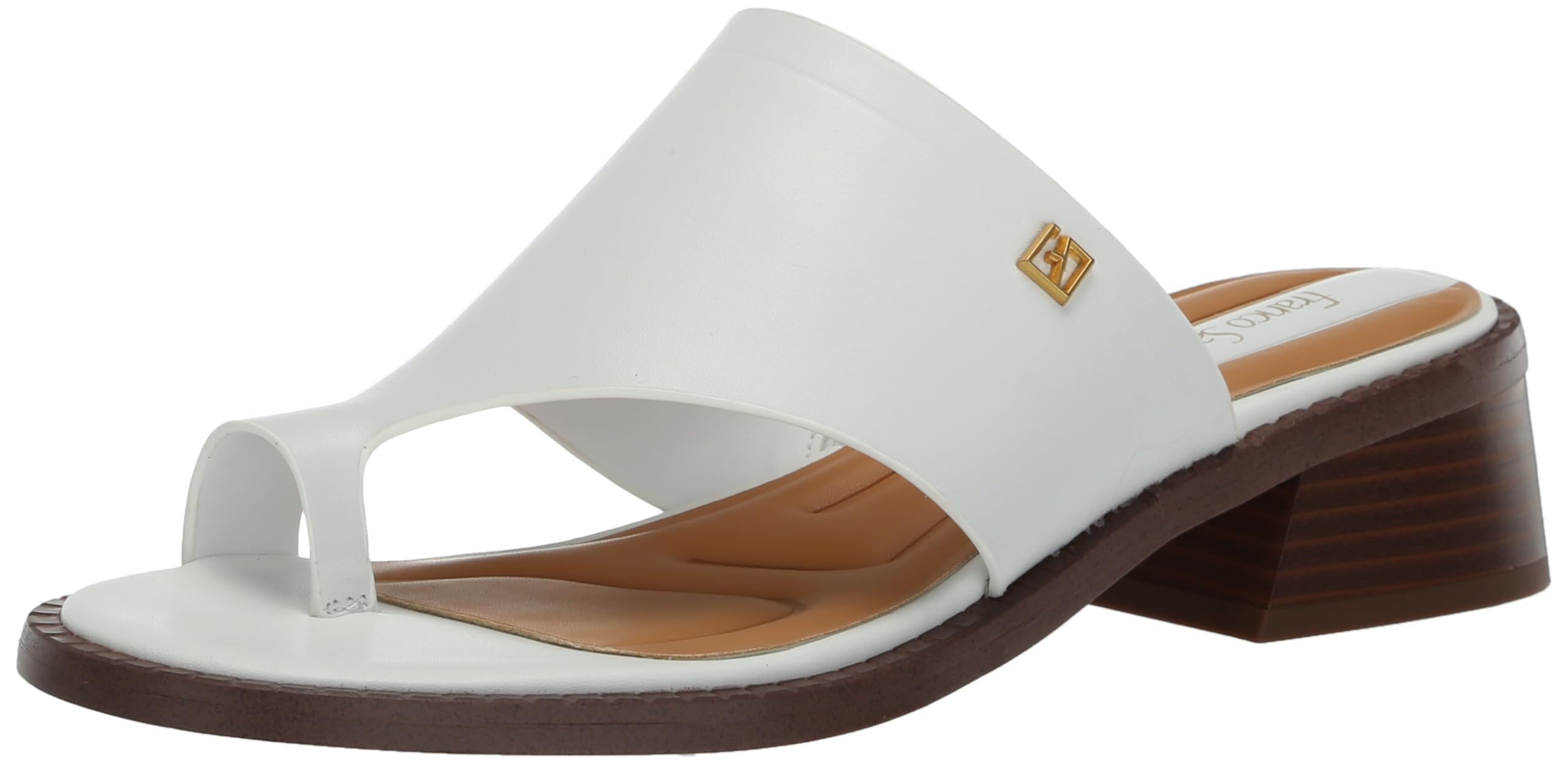 Franco Sarto Womens Sia Fashion Slide Sandal White 9 M