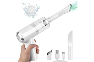 Auloea Mini Car Vacuum Cleaner(4500 pa) Portable Cordless Rechargeable,Tiny Handheld Vacuum, Computer Hand Vacuum for Keyboard and Laptop, Mini Hand Held Vac for Car and Home /V01/White