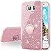 Galaxy S7 Case,Silverback Girls Bling Glitter Sparkle Cute Phone Case with 360 Rotating Ring Stand, Soft TPU Outer Cover + Hard PC Inner Shell Skin for Samsung Galaxy S7 -Rose Gold