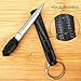 YESSQ Pocket Folding Knife - EDC and Tactical Pocket Knife Stainless Steel Blade with Glass Broker (Black)
