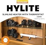 Hylite Slimline Ecoheater Tube Heater with Thermostat White 300mm 28W view 2