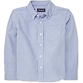 The Children's Place,Long Sleeve Husky Button Down Shirt,LTBLUOXFRD,XL_(14H)