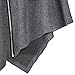 AMZ PLUS Women Large Size Hoodie Coat Irregular Sweatshirt Jacket Dark Grey 3XL