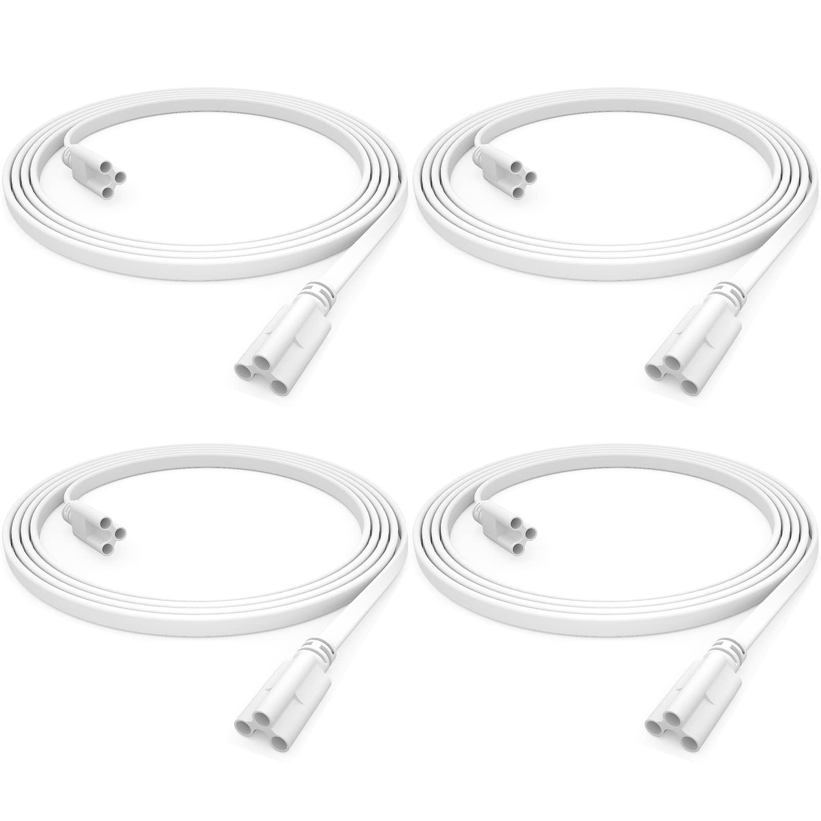 Photo 1 of (4-Pack) 2FT T5 T8 LED Shop Light Connecting Wire, Dual-Ended Linkable Cable Cords for LED Tube Light Fixture, Ceiling Lamp