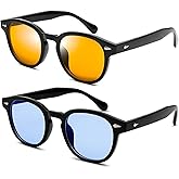 GLARDEFE Retro Round Sunglasses For Men Women - Vintage Circle Tinted Sun Glasses