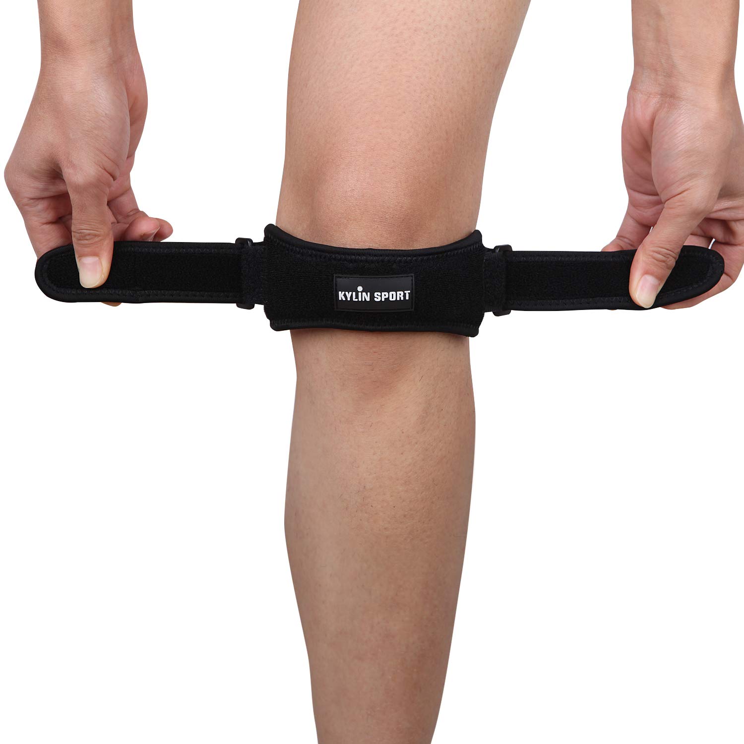KYLIN SPORT 1 Pair Adjustable Patella Tendon Support Strap Knee Brace Pain Relief for Fitness Hiking Soccer Running Tennis Squats ACL Meniscus Tear Sprains Bursitis Tendonitis