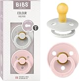 BIBS Colour Soother 2-Pack Pacifier Round Nipple Size 1 0-6m