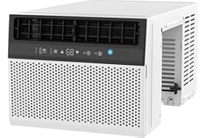 ELECTACTIC 10000 BTU U-Shaped Window Air Conditioner, Window AC Unit for Room Cools Up 450 sq.ft, Saddle Air Conditioner with Cooling, Dehumidifier and 3 Fan Speeds, 24-hour Timer, Installation Kit