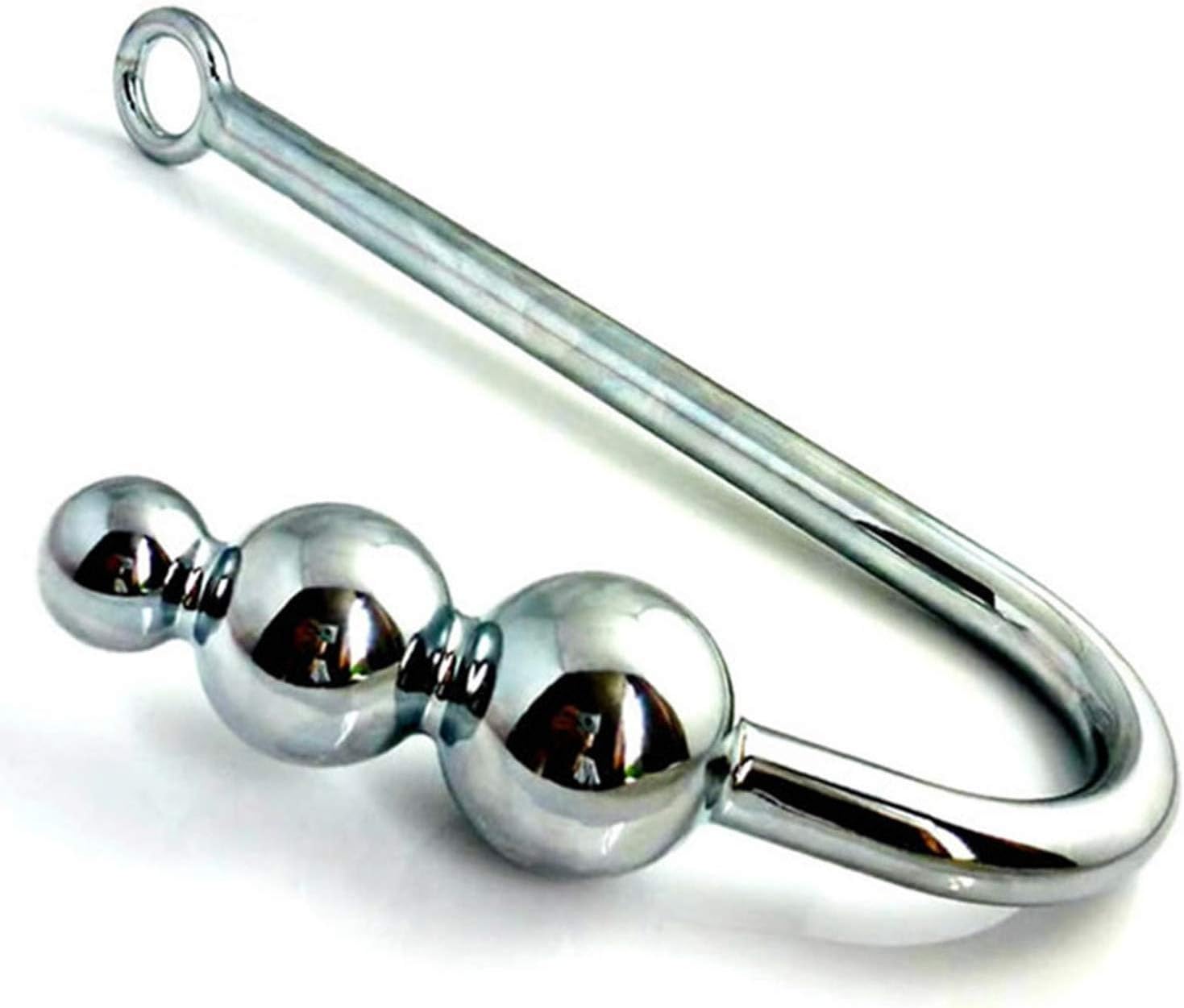 Alloeo 160-Multifunctional Anales Hook Stainless Steel B'utt Plùg Back Massage (Silver)
