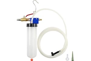 JoyFans Pneumatic Brake Fluid Extractor, Brake Bleeder Kit Vacuum Pump Bleeding Tool with 340ML Bottle Hose for Brake Oil Power Steering Oil Quick Extraction & Replacement on Car Motorcycle
