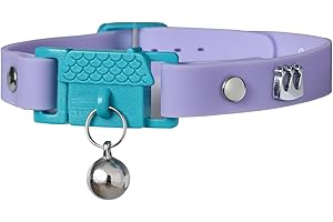 Kittyrama Mauve Cat Collar with Bell. Cat Friendly Award Winner. Approved by Vets and Cat Experts. Breakaway Cat Collars Quick Release. Kitten Collar. Won't Rub Fur. Lightweight, Soft & Comfy