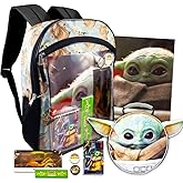 Baby Yoda Backpack with Lunch Box for Kids - Bundle with Mandalorian School Bag, Lunch Bag, School Supplies, More | Baby Yoda Backpack Set for Girls, Boys