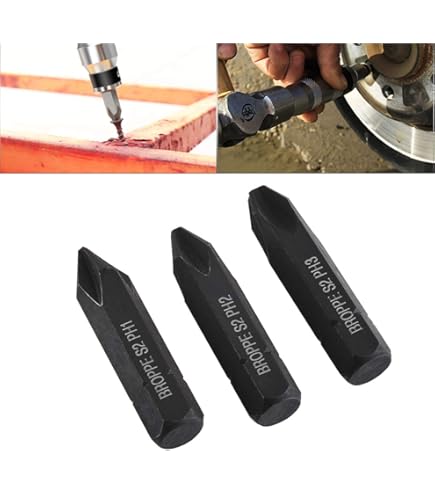 HARFINGTON 3pcs SL5 Slotted Screwdriver Bit 5/16
