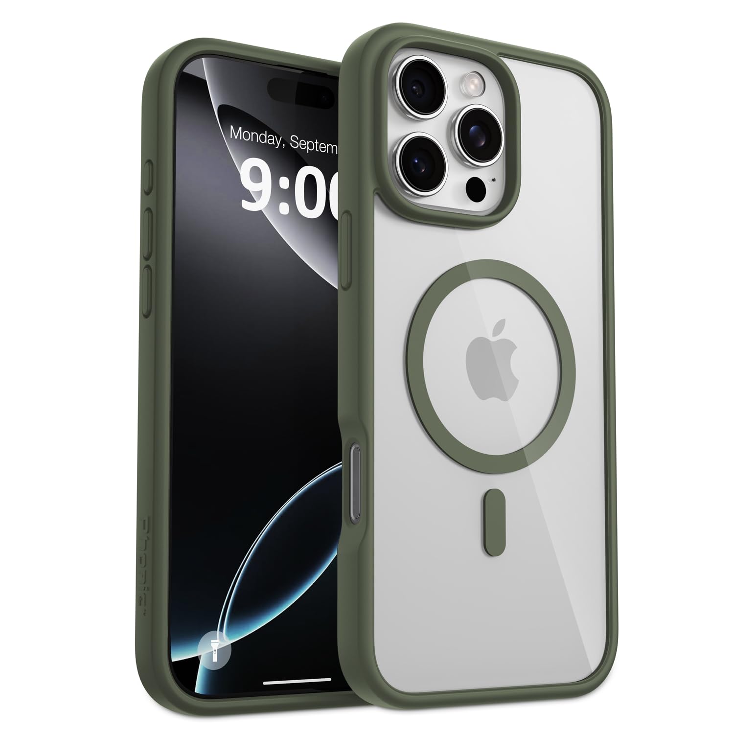 Phonic EchoTech Case for iPhone 16 Pro Max with MagSafe [3M Military-Grade Drop Protection] Triple Layered Slim Stylish Protective Case Compatible for iPhone 16 Pro Max 6.9'' (Hunter Green)