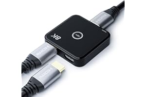 TOGCONN 8K HDMI 2.1 Switch, HDMI Splitter, Bi-Directional (2 in 1 Out / 1in 2 Out), 4K@120Hz，8K@60Hz,HDMI Switcher Selector, Supports 3D HD,Compatible with Xbox PS5/4/3 Blu-Ray Player Fire Stick Roku