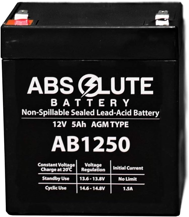New New AB1250 12V 5AH SLA Battery Moose Z1100 Security