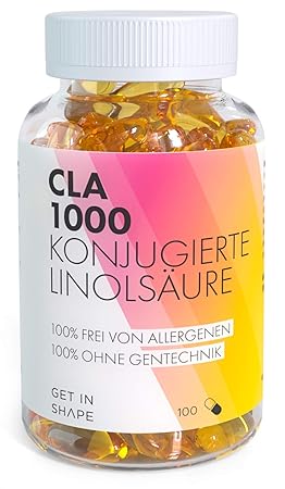 CLA 1000 mg Kapseln - CLA hochdosiert und allergenfrei - 100 Kapseln konjugierte Linolsäure