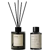 VINEVIDA | Leather &amp; Brandy | Reed Diffuser for Home &amp; Bathroom | Long-Lasting Scent Sticks Set | Oil Stick Diffuser | Bathroom Scent