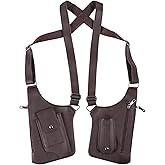 Brown Double Shoulder Armpit Bag, Adjustable Strap Shoulder Bag for Men, Anti-Theft Hidden Underarm Phone Holster, Polyester Phone Shoulder Pouch for Cycling, Hiking