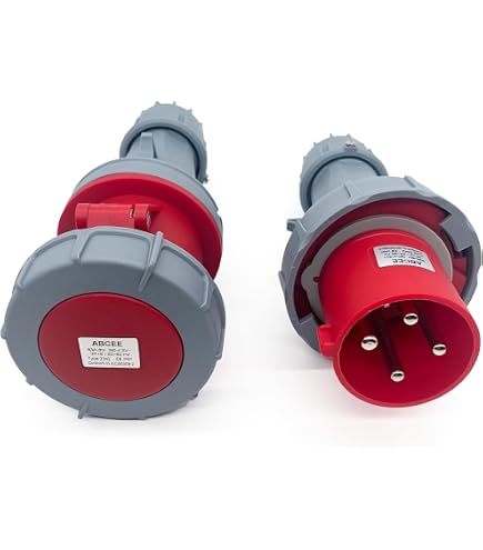 HUBBELL HBL516P6W AC Plug IEC60309 516P6W IEC 309 Pin & Sleeve