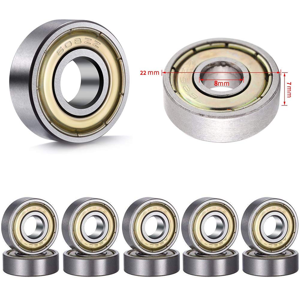 10 Cuscinetti A Sfera Flangiati F686ZZ - 6x13x5 Mm, Doppia Schermatura In Acciaio