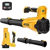 Cordless Leaf Blower Compatible with Dewalt 20V Max Battery, 580 CFM/200 MPH with Turbo Boost, 6 Speed Modes Brushless Motor, Electric Leaf Blowers Battery Powered for Lawn Care, Yard(Tool Only)