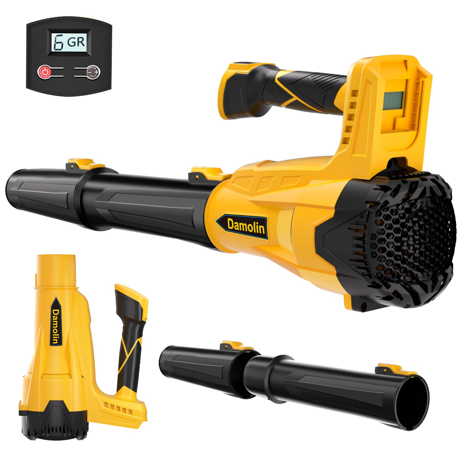 Photo 1 of Cordless Leaf Blower Compatible with Dewalt 20V Max Battery, 580 CFM/200 MPH with Turbo Boost, 6 Speed Modes Brushless Motor, Electric Leaf Blowers Battery Powered for Lawn Care, Yard(Tool Only)