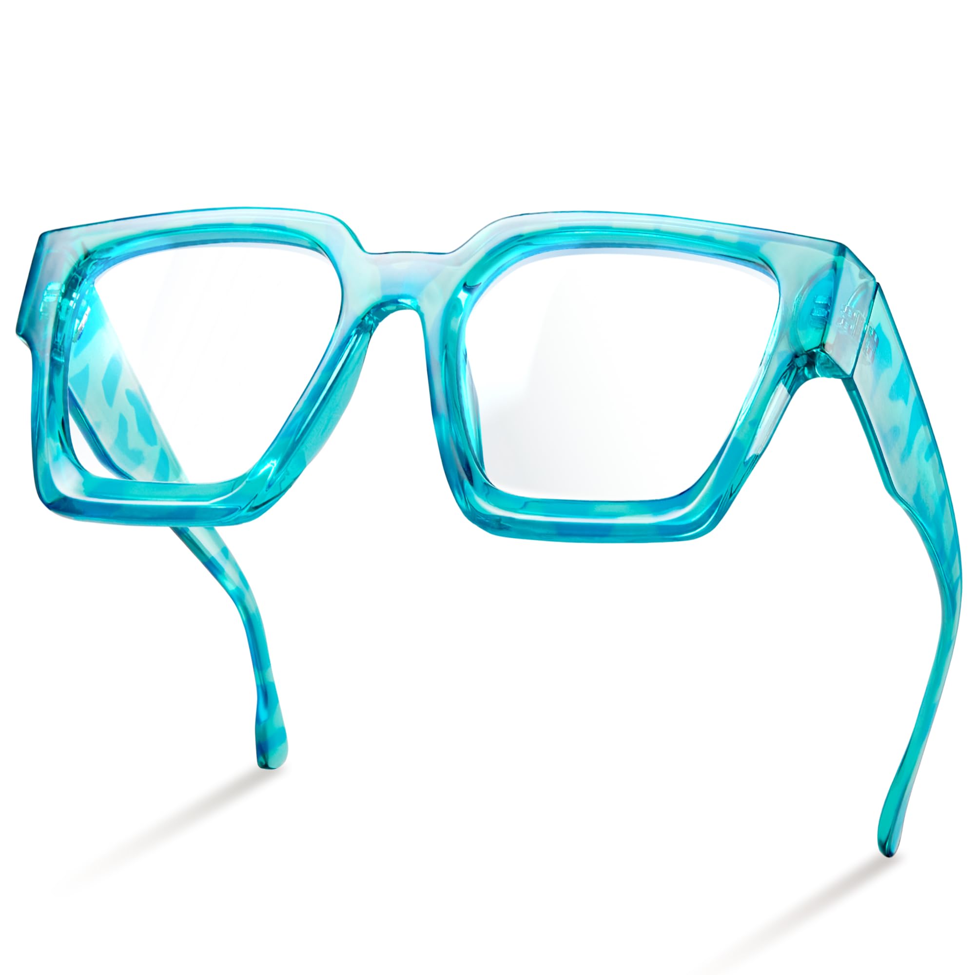 Photo 1 of livho Oversized up to 99% Blue Light Blocking Glasses for Woman - Rectangle Fashion Glasses for Computer, Chic Preppy Frame - Anti Eyestrain