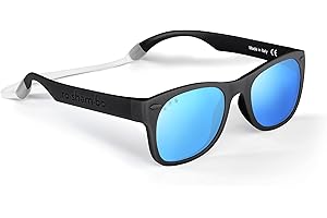 ROSHAMBO BABY ROSHAMBO Unbreakable Toddler Sunglasses with Strap BPA-free – Girls Boys 2-4 years – Polarized Lens, Assembled in USA