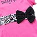 iEFiEL Baby Daddy's Girl Bodysuit with Flower Cap Sleeve Jumpsuit Set (0-3 Months)