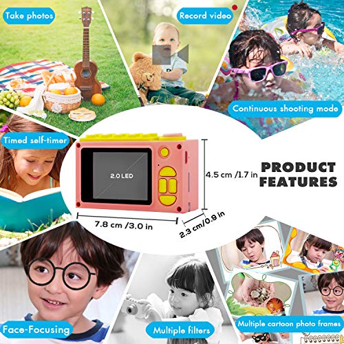 image for TURN RAISE Upgraded Version Kids Digital Camera, Mini 2 Inch Screen Ki