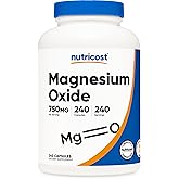 Nutricost Magnesium Oxide 750mg, 240 Capsules - 420mg of Magnesium, Non-GMO, Gluten Free