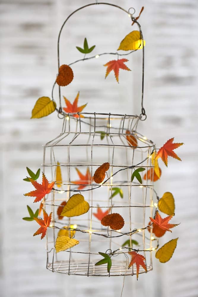 Metal Autumn Leaves String Light Chain