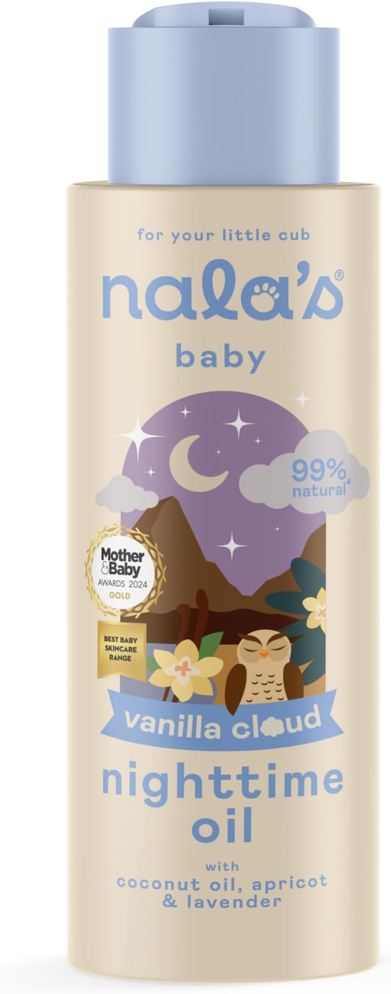 Nala's Baby Nighttime Oil Vanilla Cloud 99% Natural 400ml