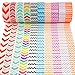 Piokio 10 Rolls 33FT Chevron Washi Tape Collection DIY Sticker Masking Paper For Art Planners, Decorating, Scrapbooking