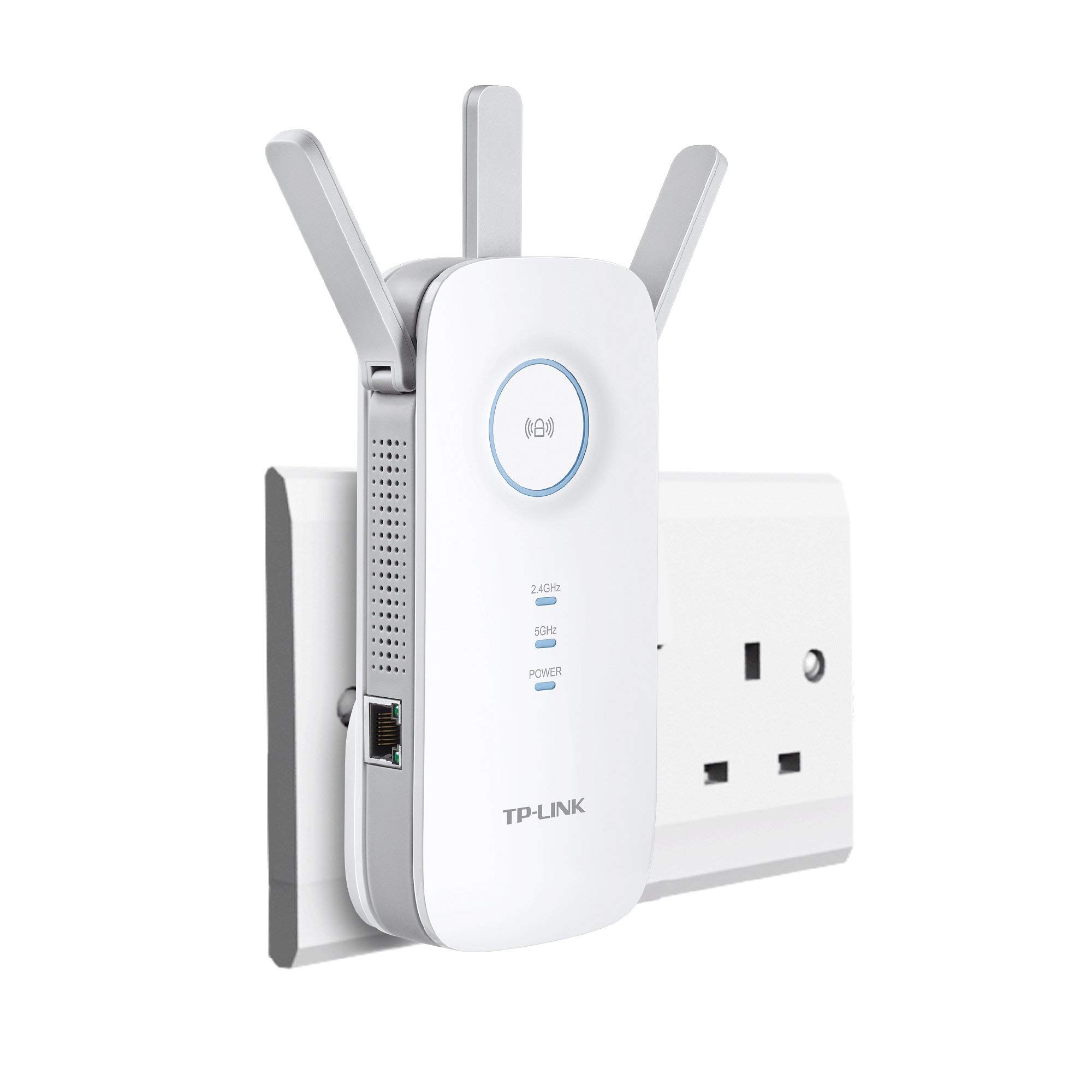 TP-Link AC1750 Universal Dual Band Range Extender, Broadband/Wi-Fi Extender, Wi-Fi Booster/Hotspot with 1 Gigabit Port and 3 External Antennas (Renewed)