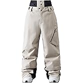 YEEFINE Men's Snow Ski Pants Insulated Cargo Snowboard Pants Bibs Loose Baggy Waterproof Winter Sports